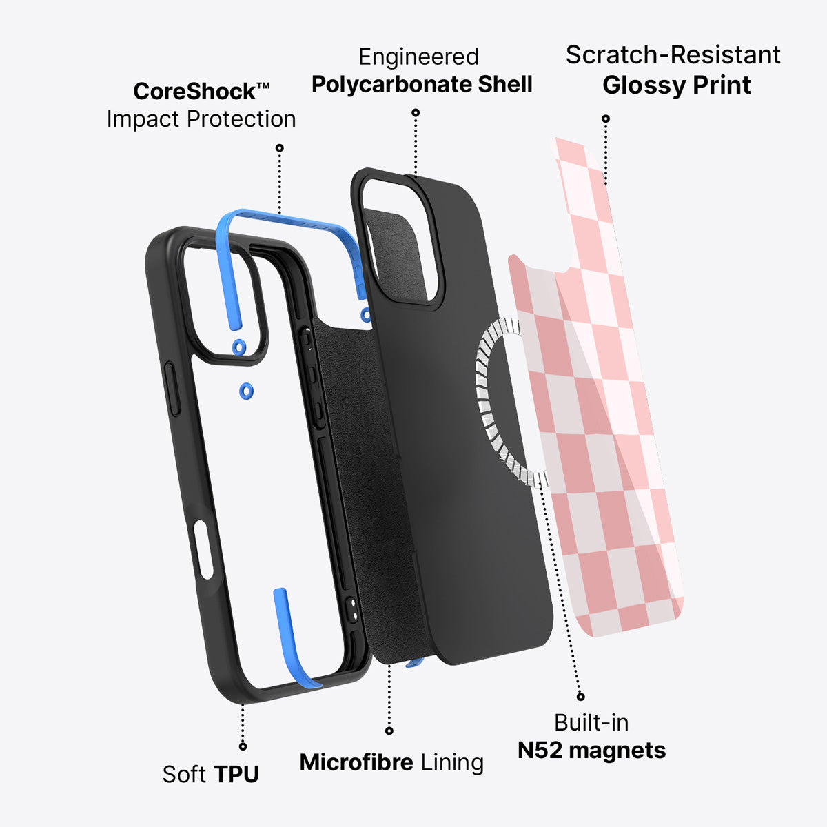 iPhone 16 Pro case construction – Ballet Tile phone case