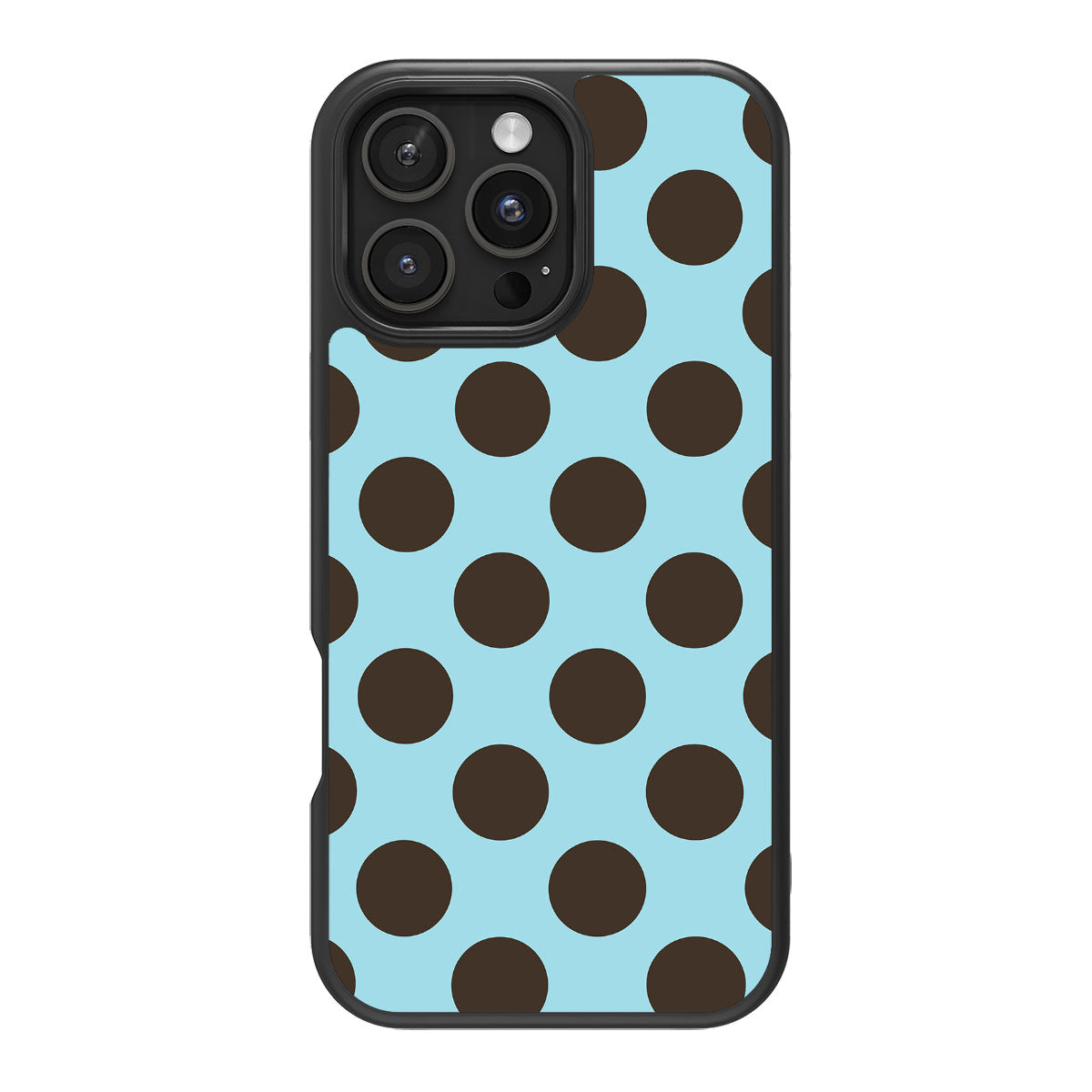 Blue Mocha design back view – iPhone 16 Pro case