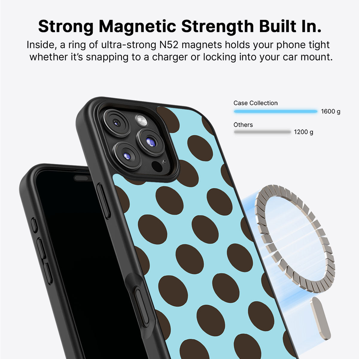 iPhone 16 Pro MagSafe case – Blue Mocha design