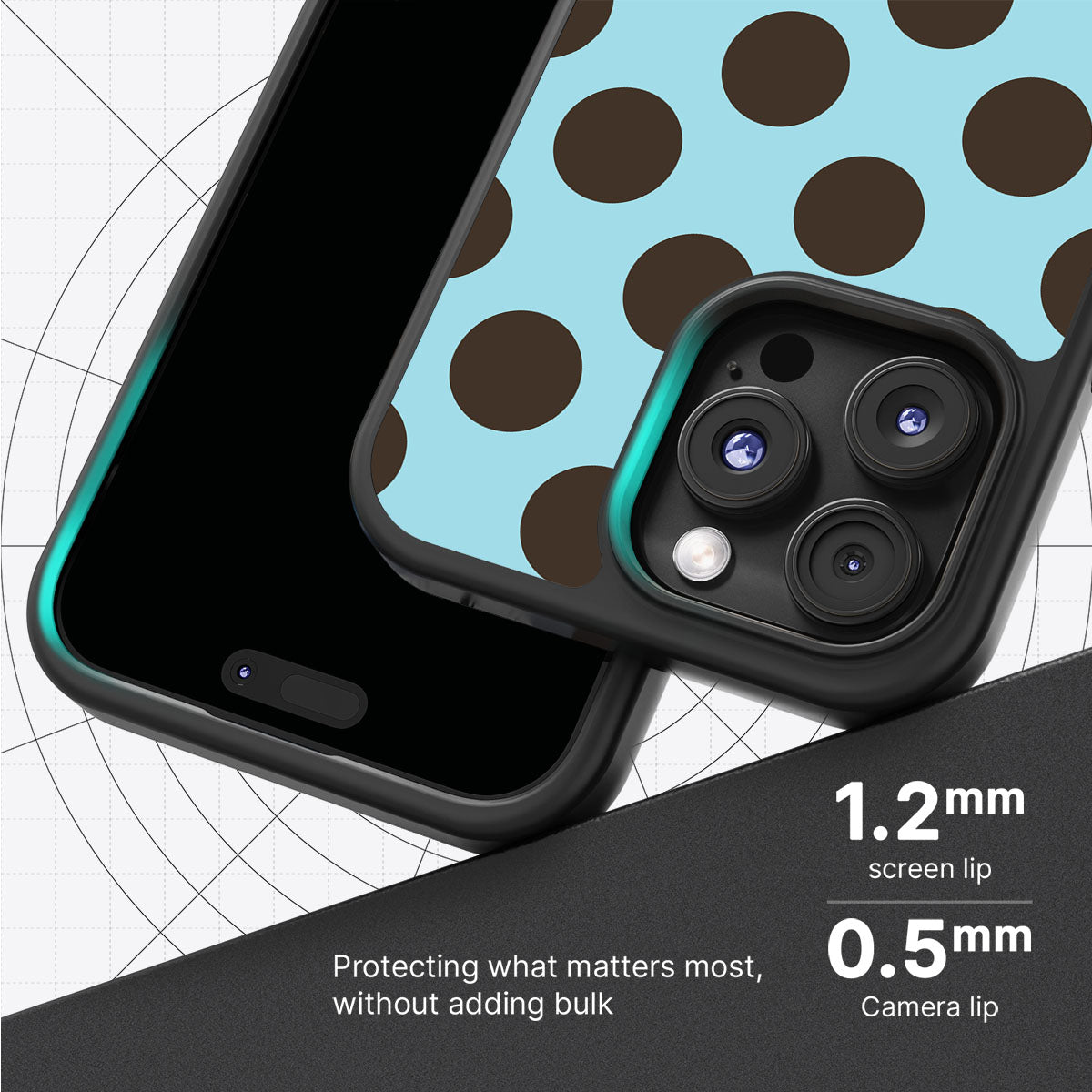 Blue Mocha slim iPhone 16 Pro phone case