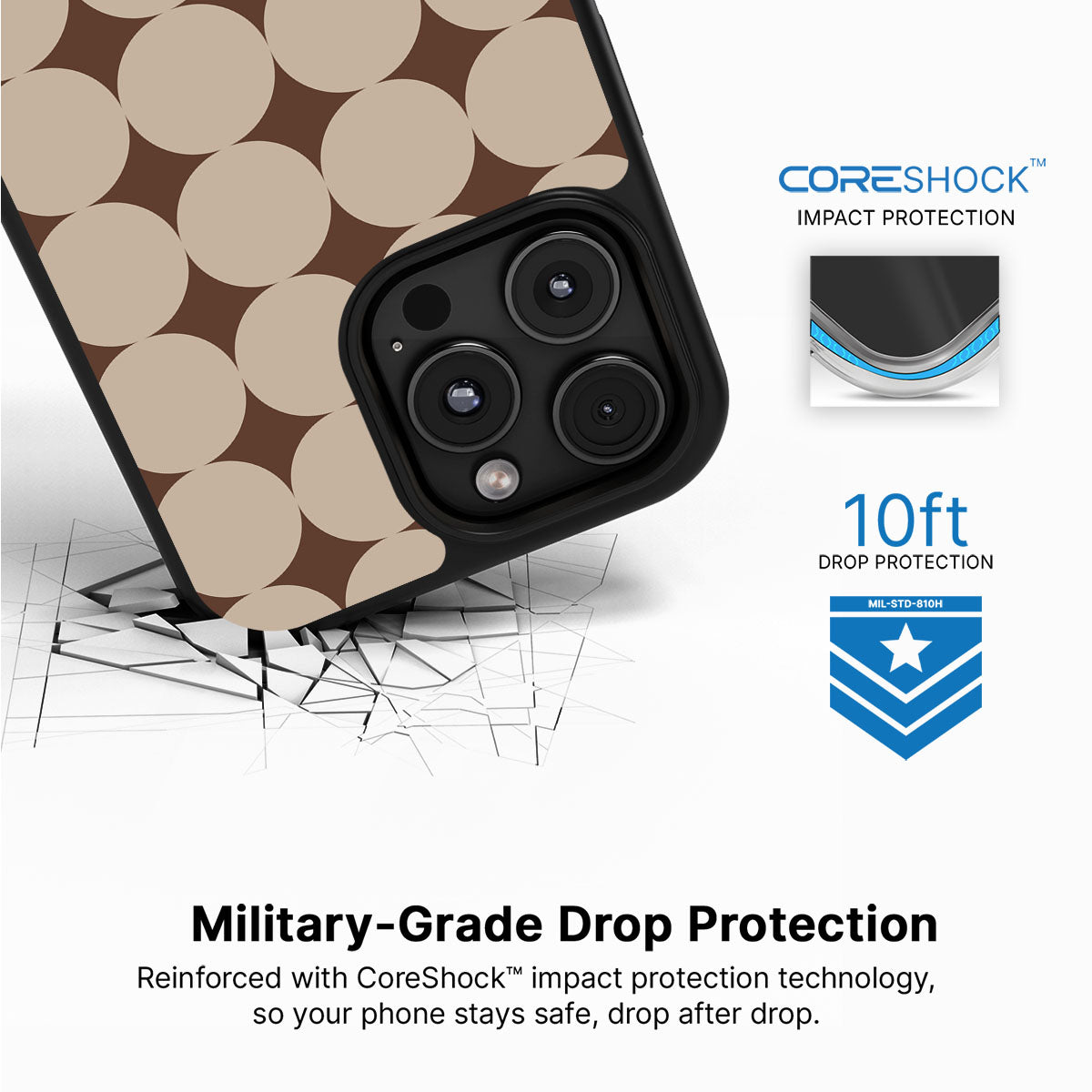 Caffe Latte iPhone 16 Pro case with drop protection