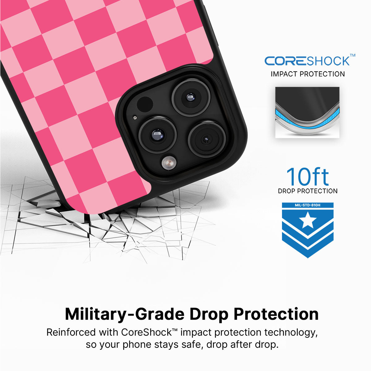 Candy Check iPhone 16 Pro case with drop protection