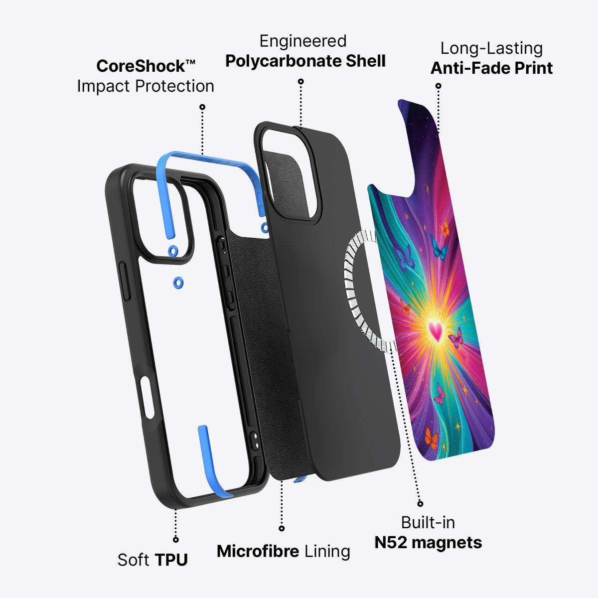 Galaxy Designer iPhone 16 Pro Case – Cosmic Aura | MagSafe