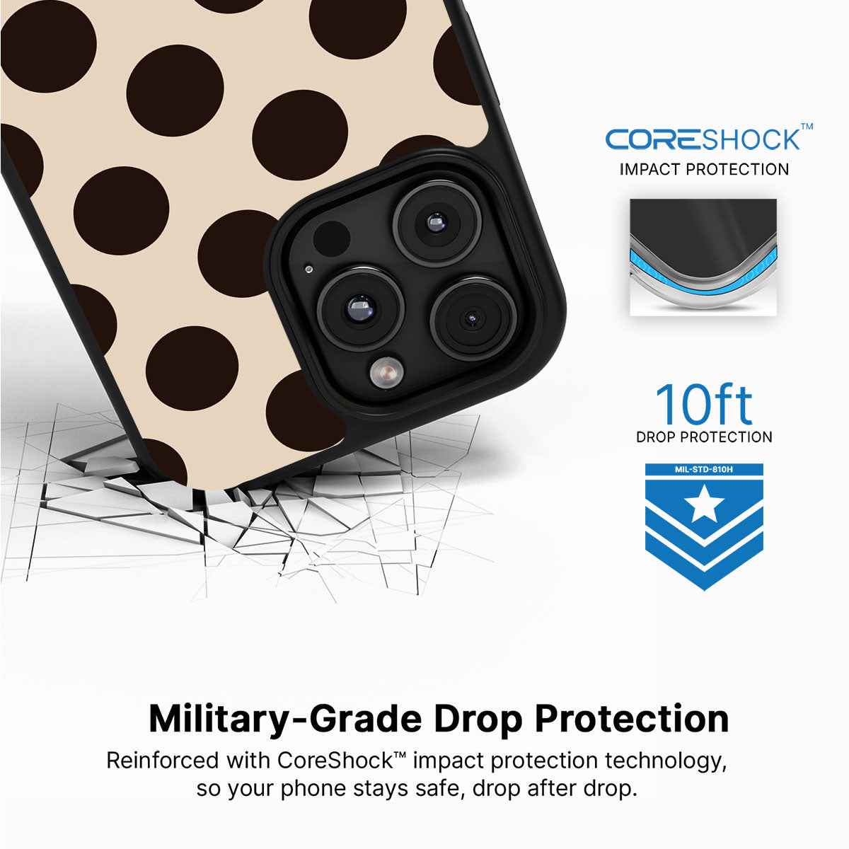 Desert Beetles iPhone 16 Pro case with drop protection
