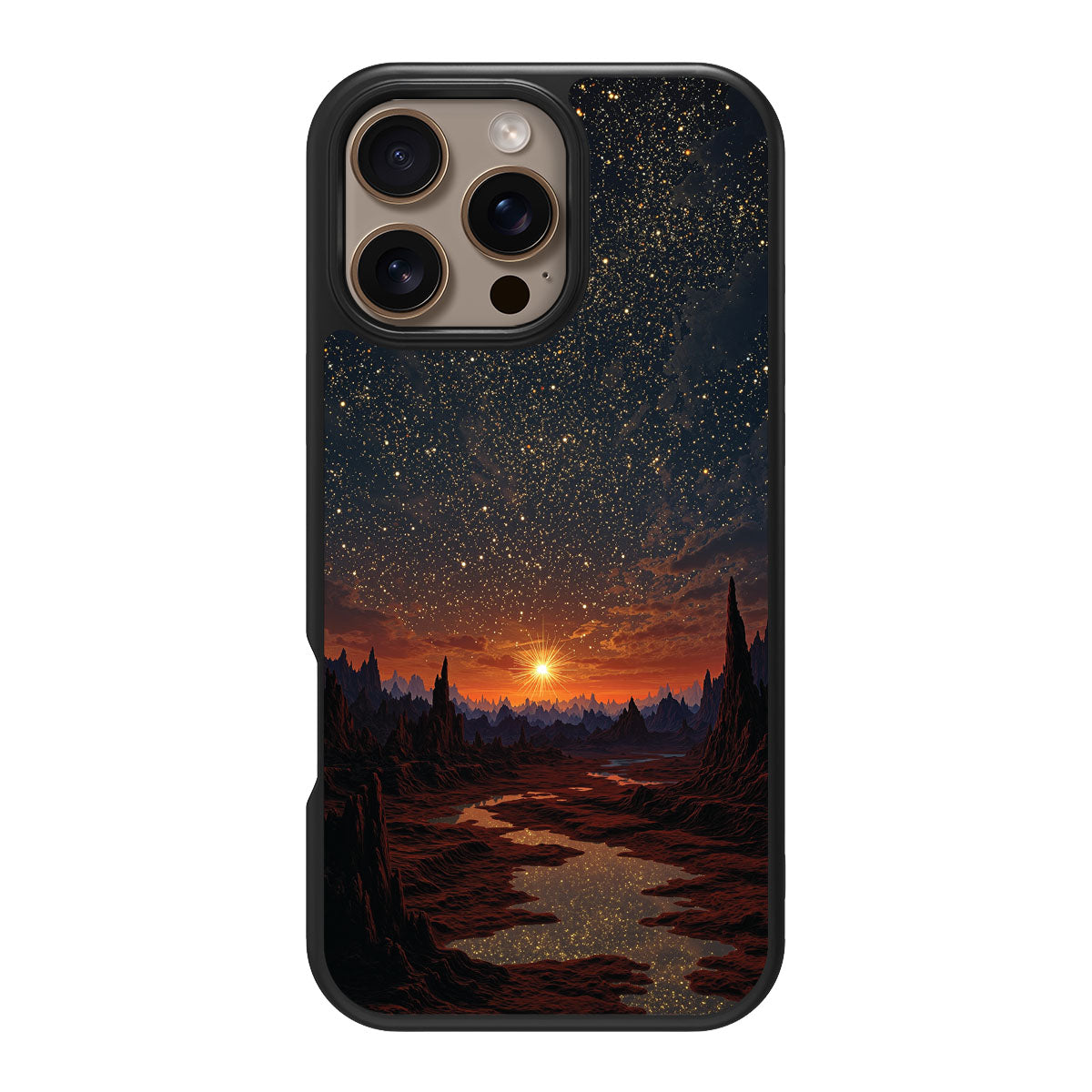 Orange Sunset Designer iPhone 16 Pro Case – Desert Dusk | MagSafe