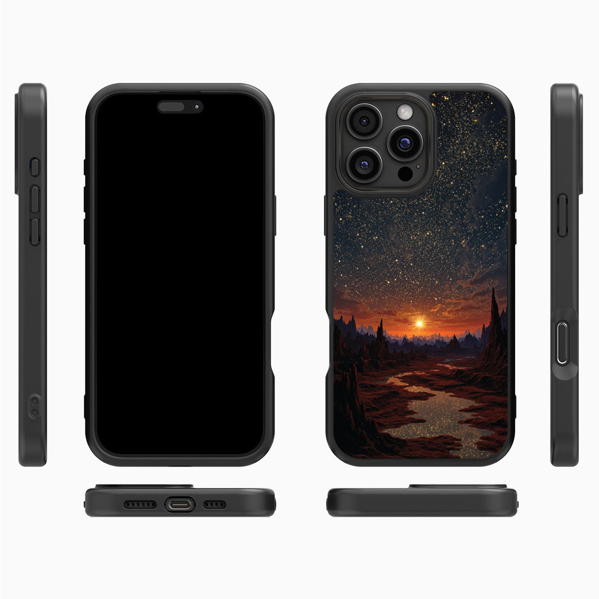 Orange Sunset Designer iPhone 16 Pro Case – Desert Dusk | MagSafe