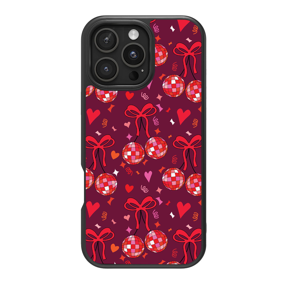 Disco Cherries - iPhone 16 Pro Case #case type_core (magsafe), #case type_core (non magsafe)