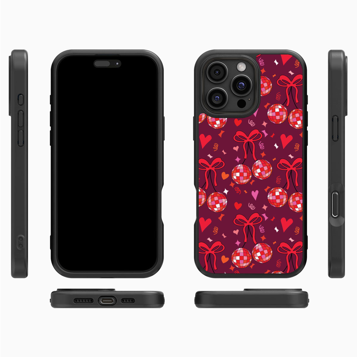 Disco Cherries - iPhone 16 Pro Case #case type_core (magsafe), #case type_core (non magsafe)