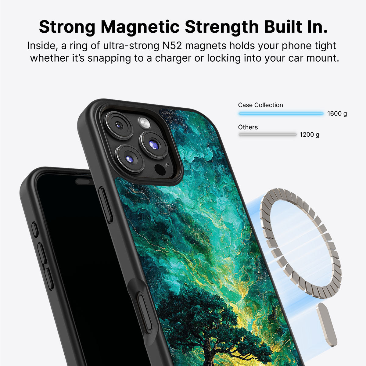 iPhone 16 Pro MagSafe case – Emerald Storm design