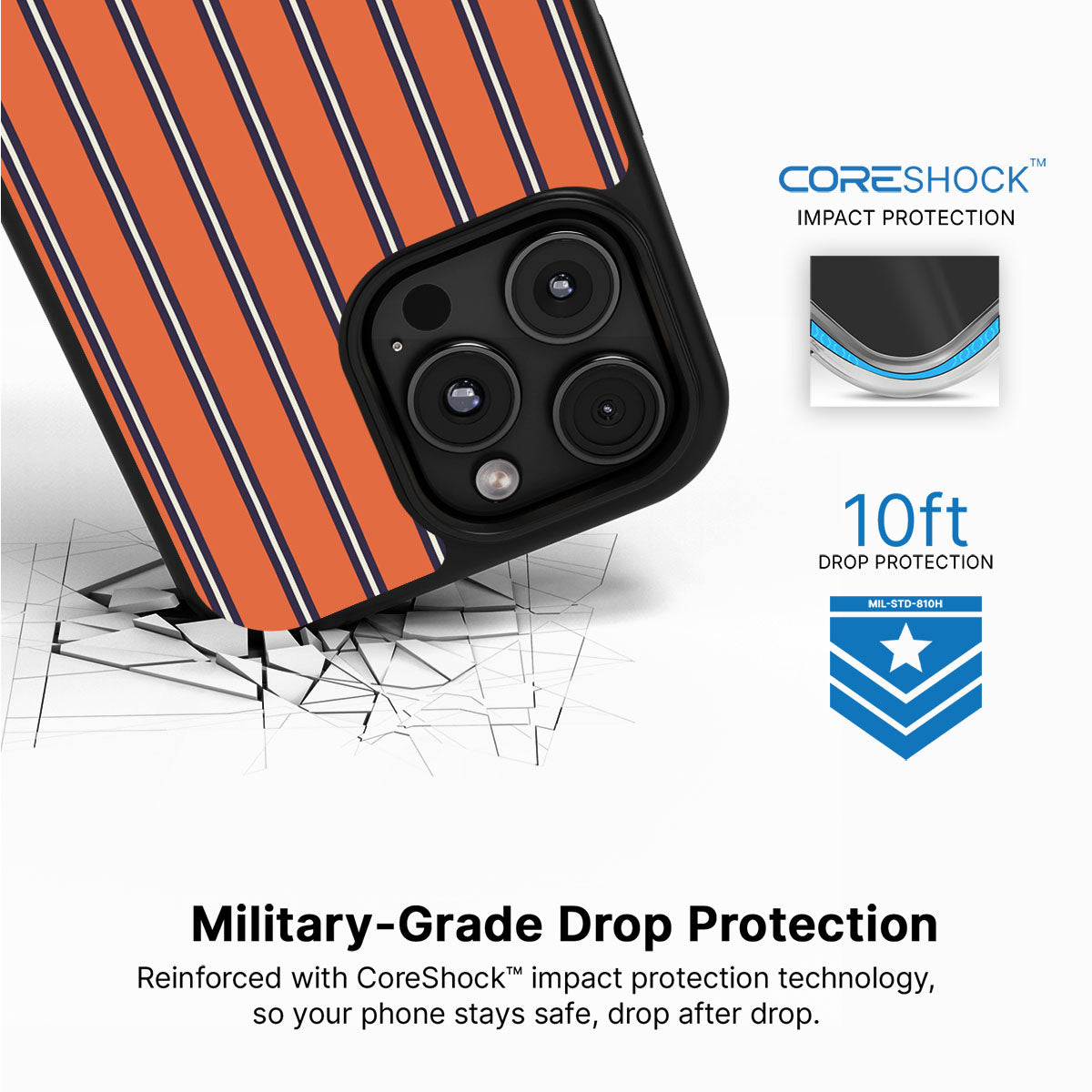 Flared Orange - iPhone 16 Pro Case #case type_core (magsafe), #case type_core (non magsafe)