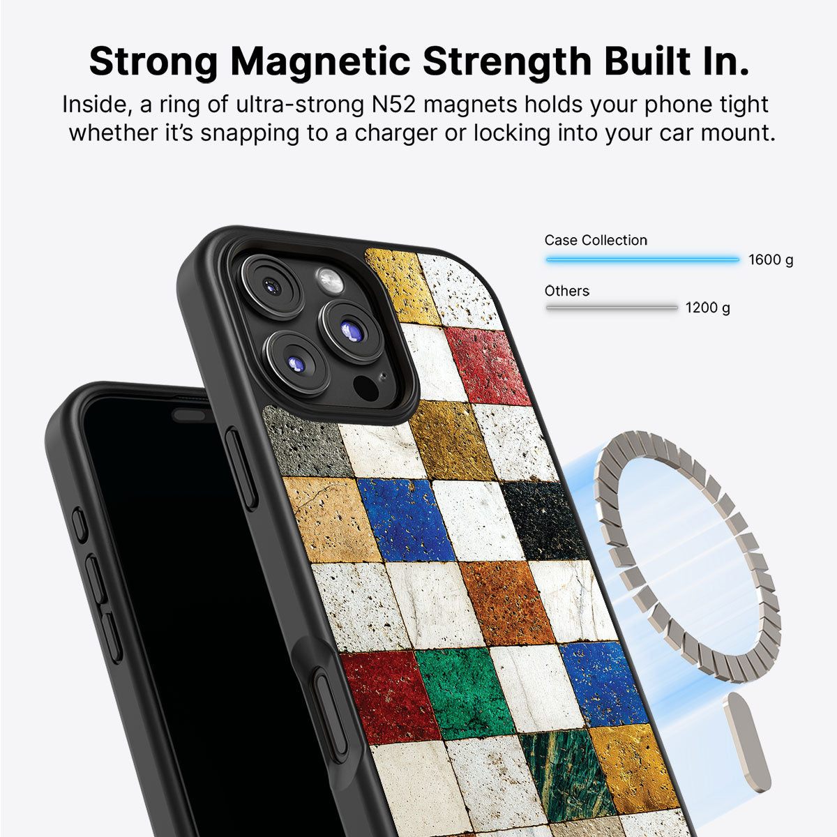 iPhone 16 Pro MagSafe case – Heritage Mosaic design