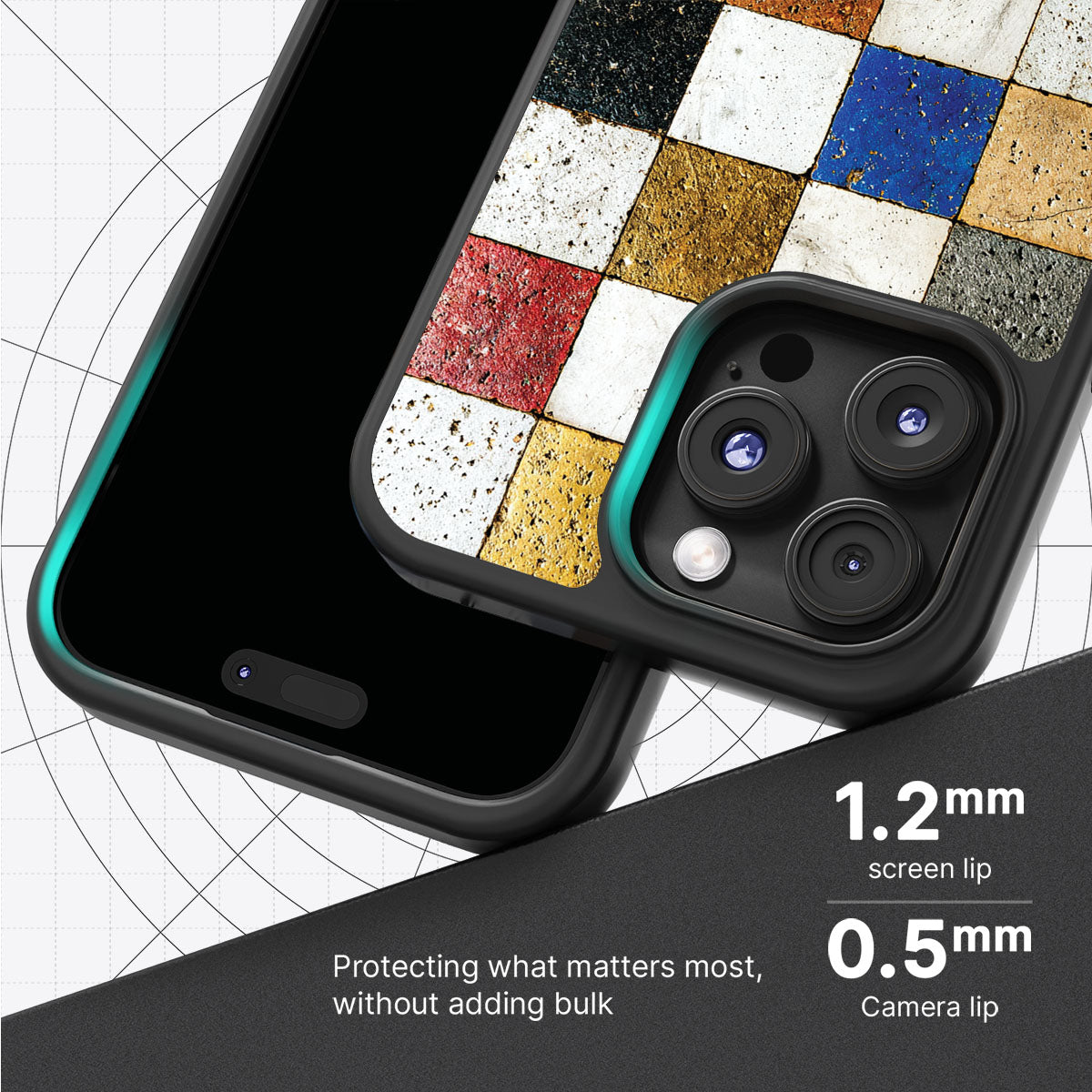 Heritage Mosaic slim iPhone 16 Pro phone case