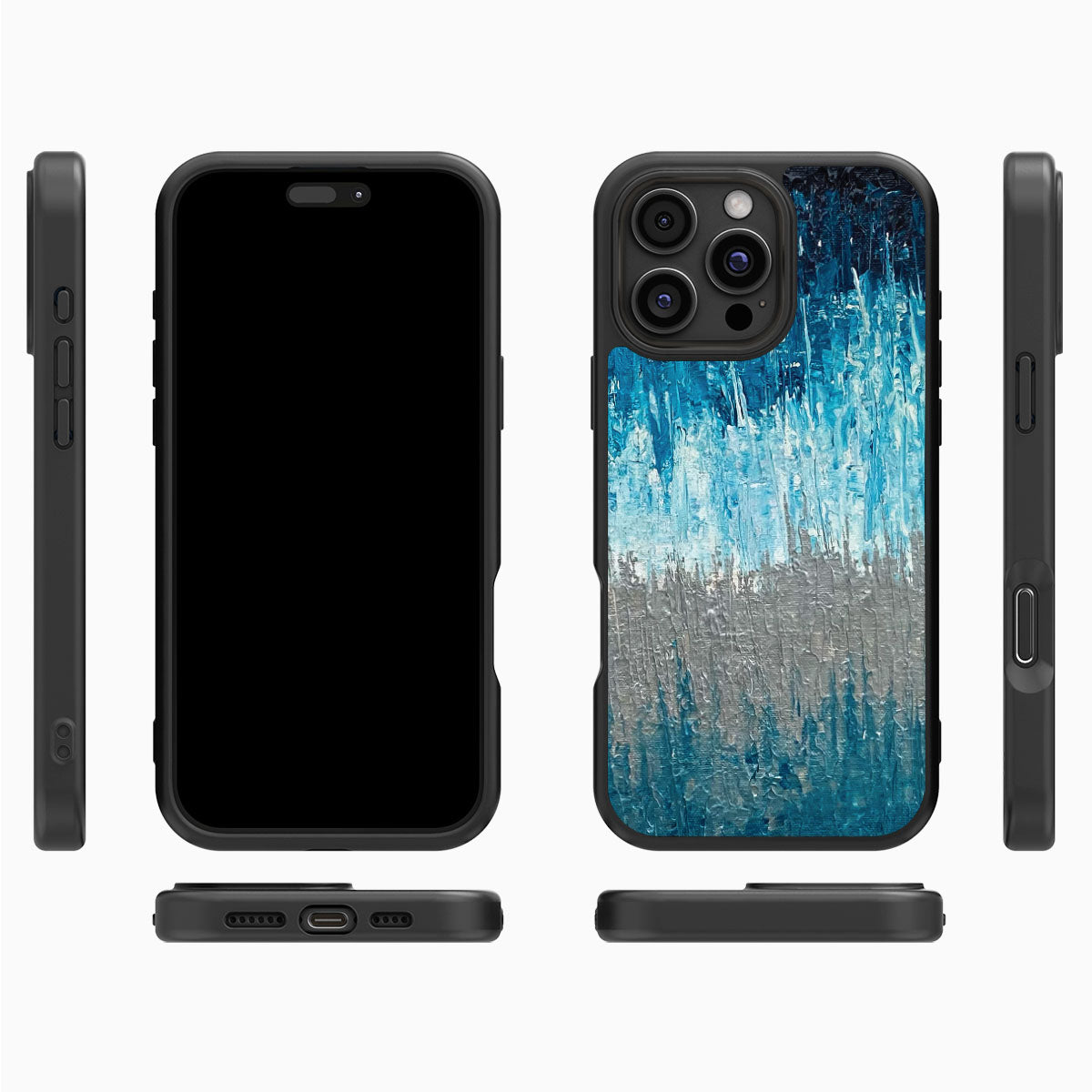Impasto Tides - iPhone 16 Pro Case #case type_core (magsafe), #case type_core (non magsafe)