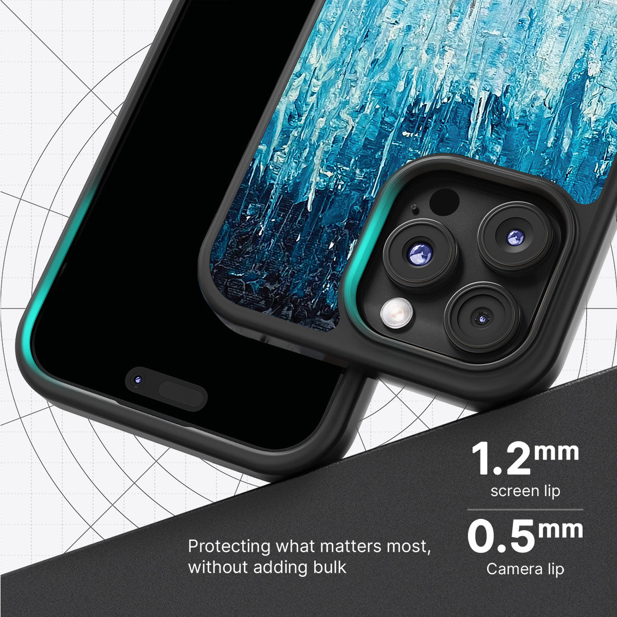 Impasto Tides - iPhone 16 Pro Case #case type_core (magsafe), #case type_core (non magsafe)