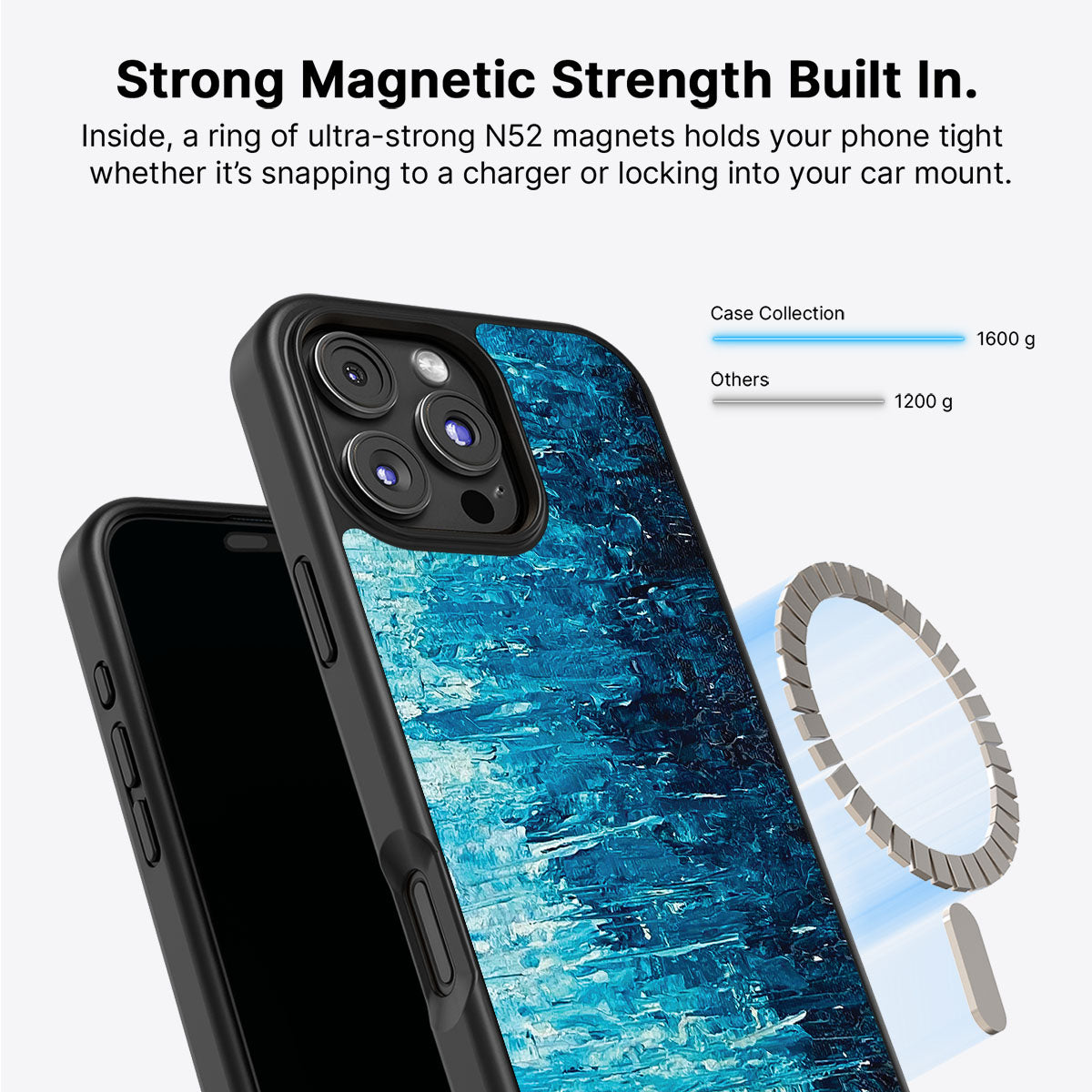 Indigo Impasto - iPhone 16 Pro Case #case type_core (magsafe)