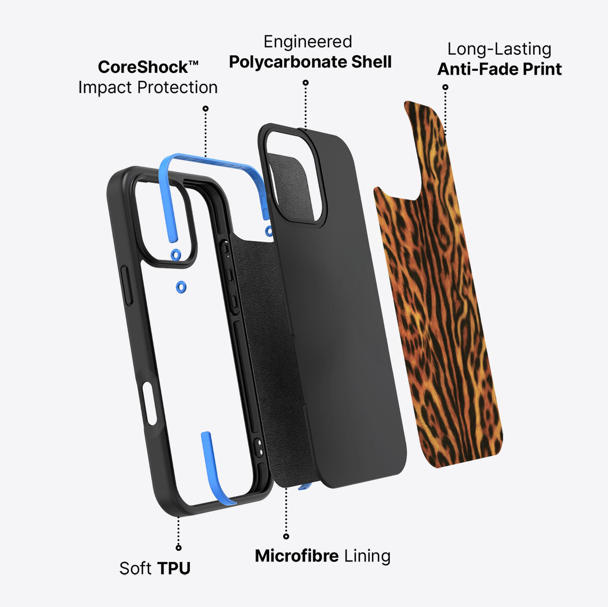 Leopard Trail - iPhone 16 Pro Case #case type_core (non magsafe)