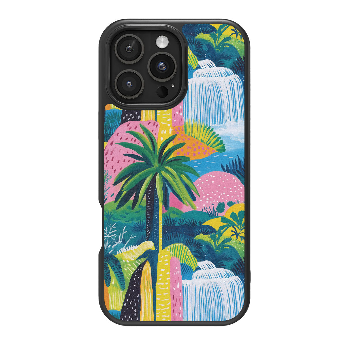 Lively Amazon design back view – iPhone 16 Pro case