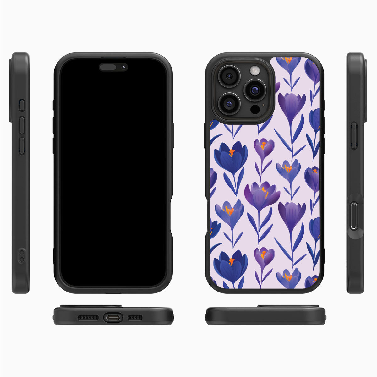Midnight Crocus - iPhone 16 Pro Case #case type_core (magsafe), #case type_core (non magsafe)