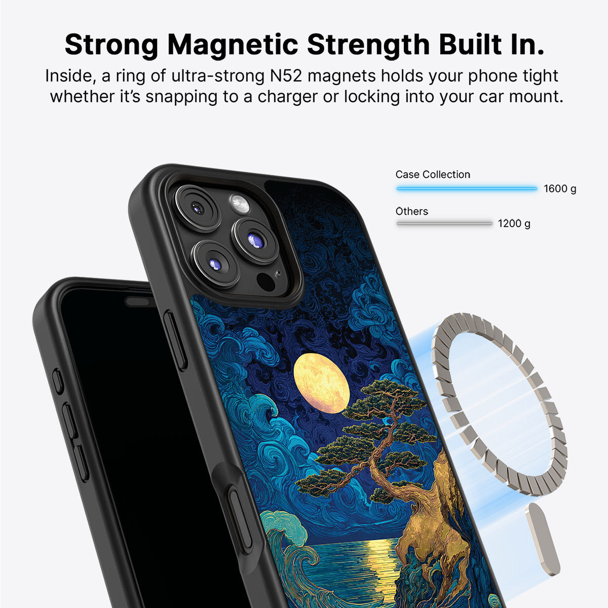 iPhone 16 Pro MagSafe case – Moonlit Tide design