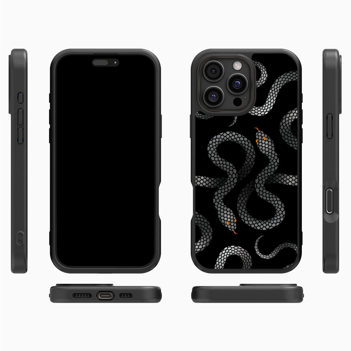 Noir Serpent - iPhone 16 Pro Case #case type_core (magsafe), #case type_core (non magsafe)