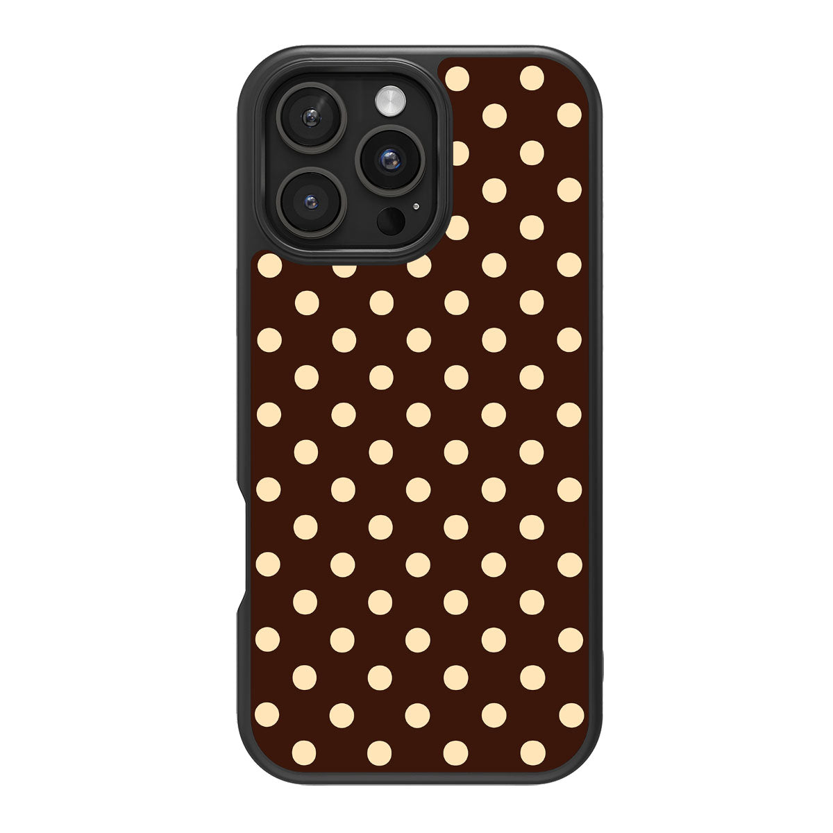 Nutty Choco design back view – iPhone 16 Pro case