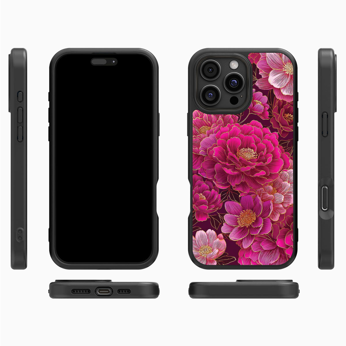 Pink Reverie iPhone 16 Pro case cover – multi-angle view