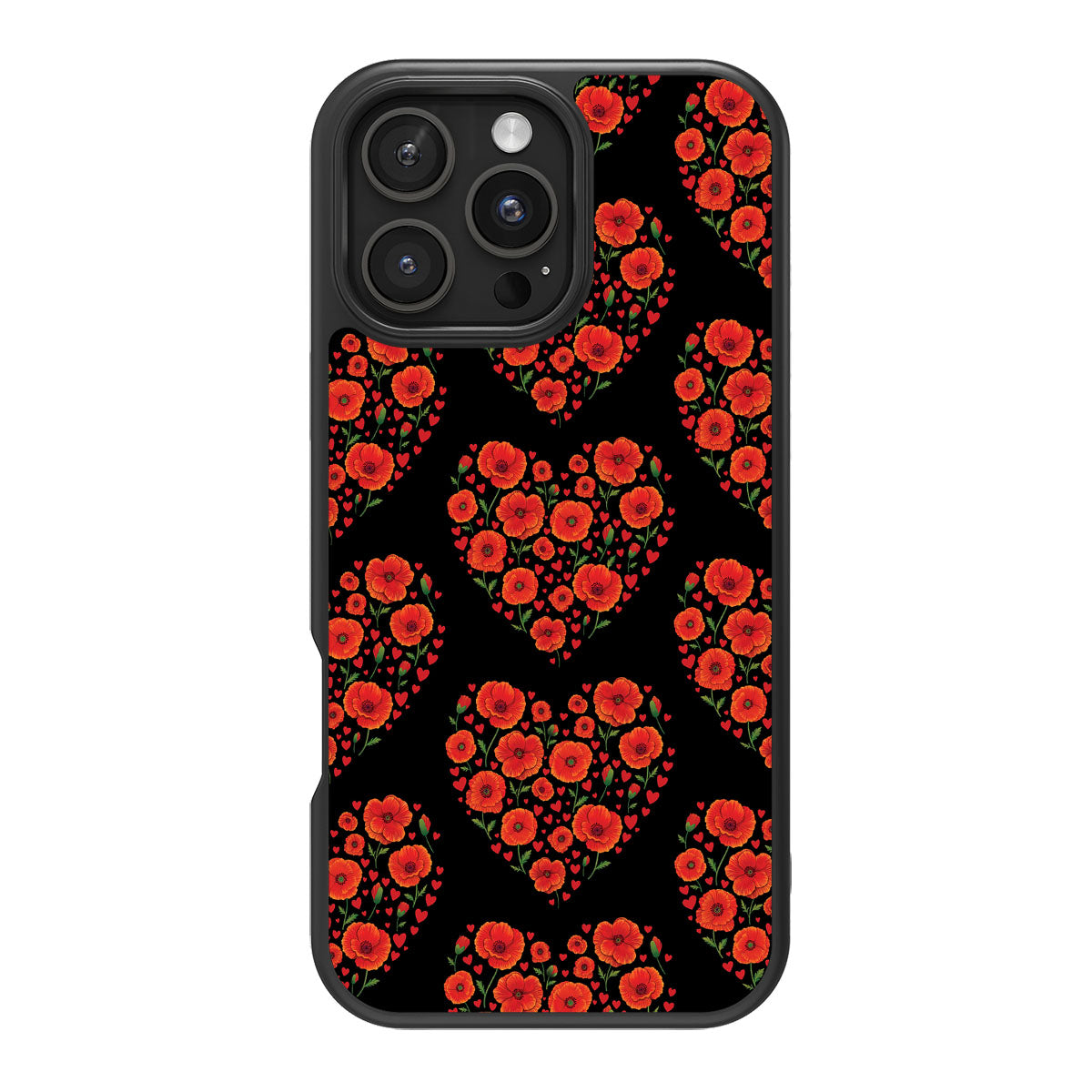 Poppy Heart - iPhone 16 Pro Case #case type_core (magsafe), #case type_core (non magsafe)