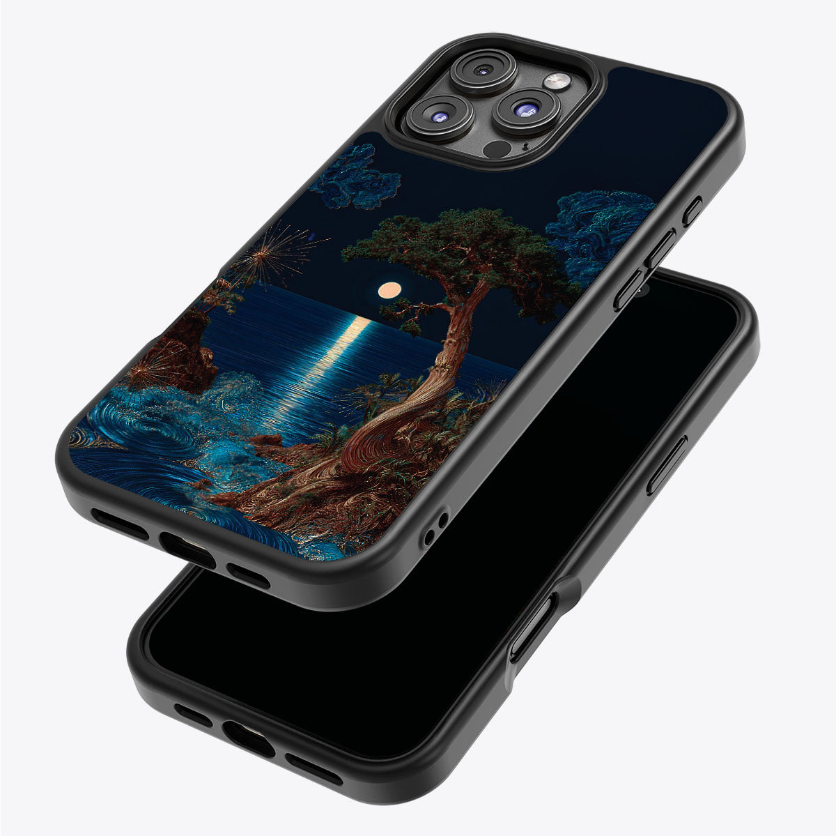 Quiet Moon iPhone 16 Pro case – back and side view