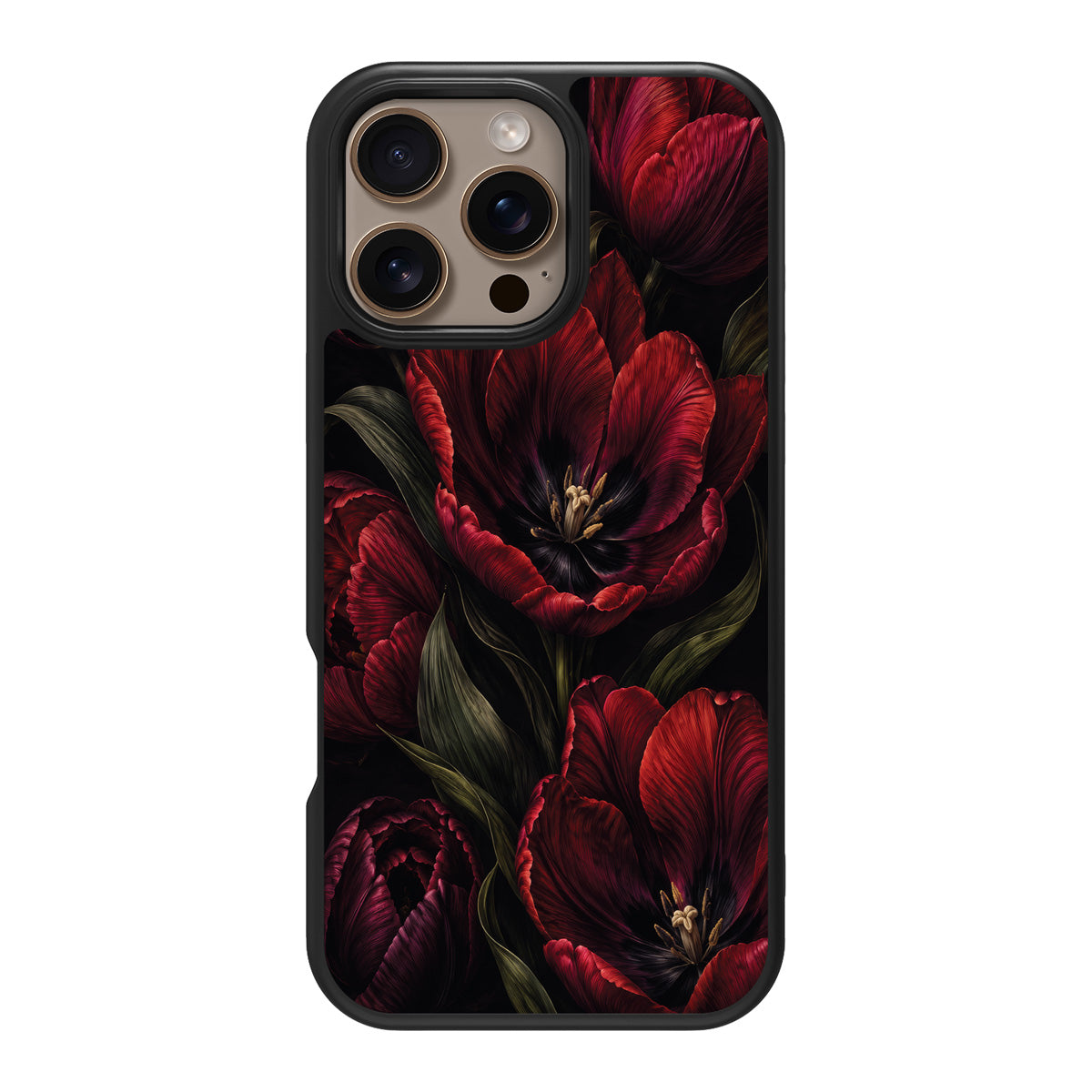 Scarlet Hour design back view – iPhone 16 Pro case