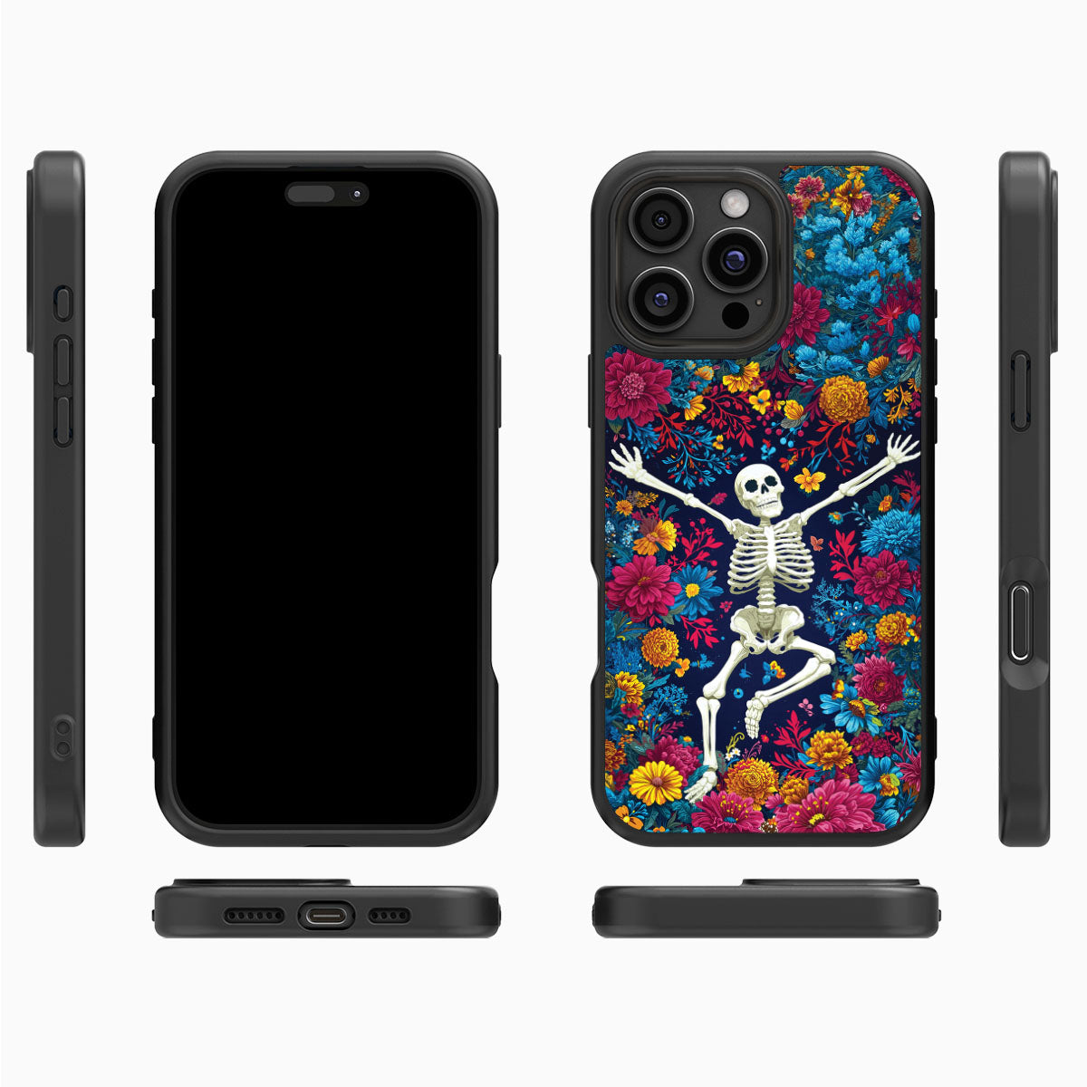 Floral Designer iPhone 16 Pro Case – Skeleton Garden | MagSafe
