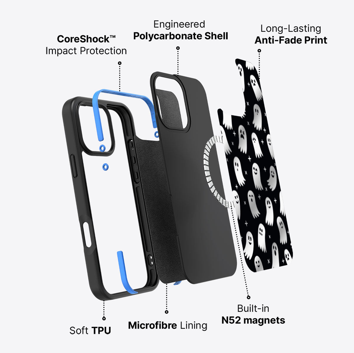 Spooky Spirits - iPhone 16 Pro Case #case type_core (magsafe)