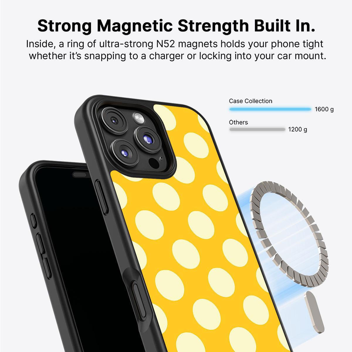 iPhone 16 Pro MagSafe case – Sunny Dots design