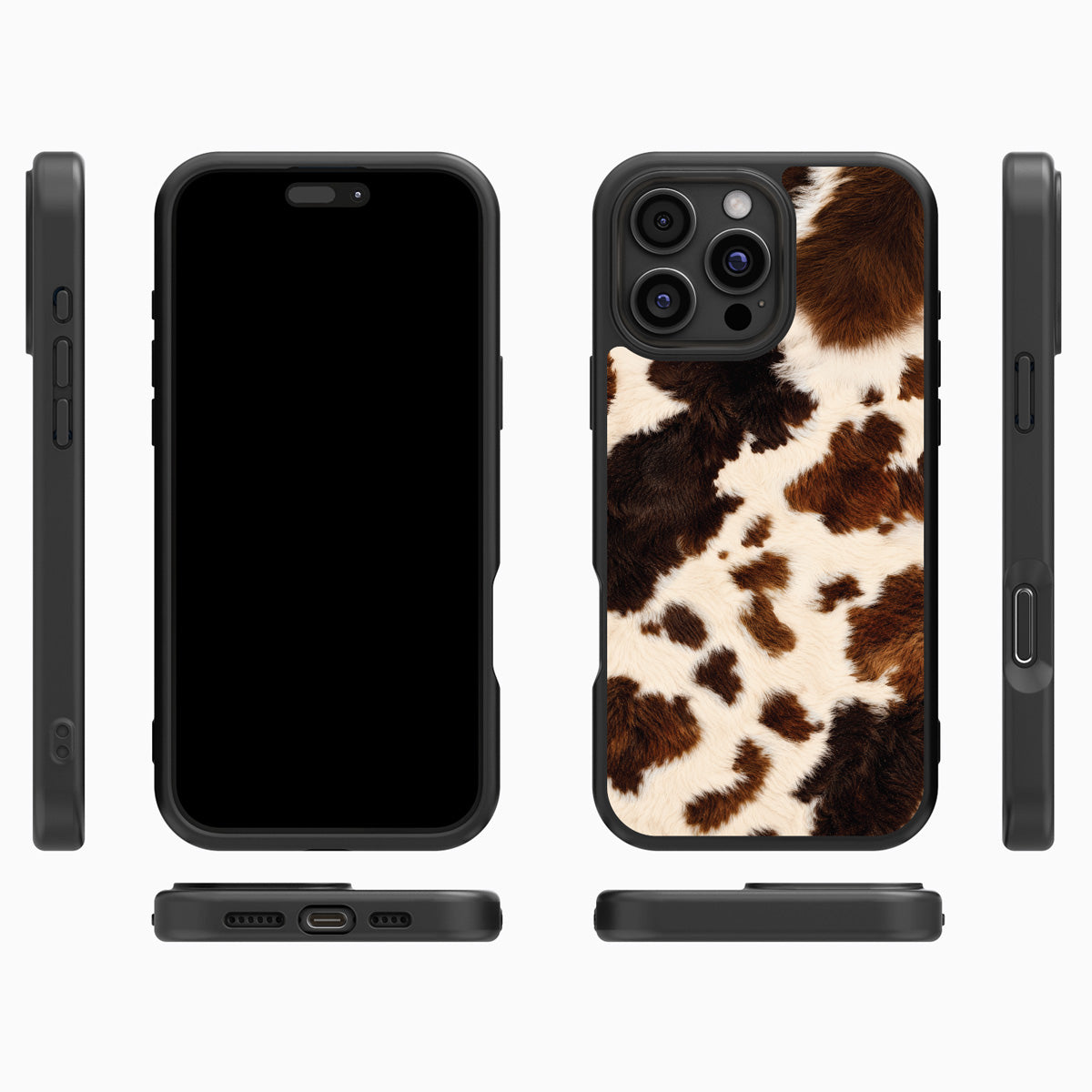 Cowhide Designer iPhone 16 Pro Case – Swiss Cow | MagSafe