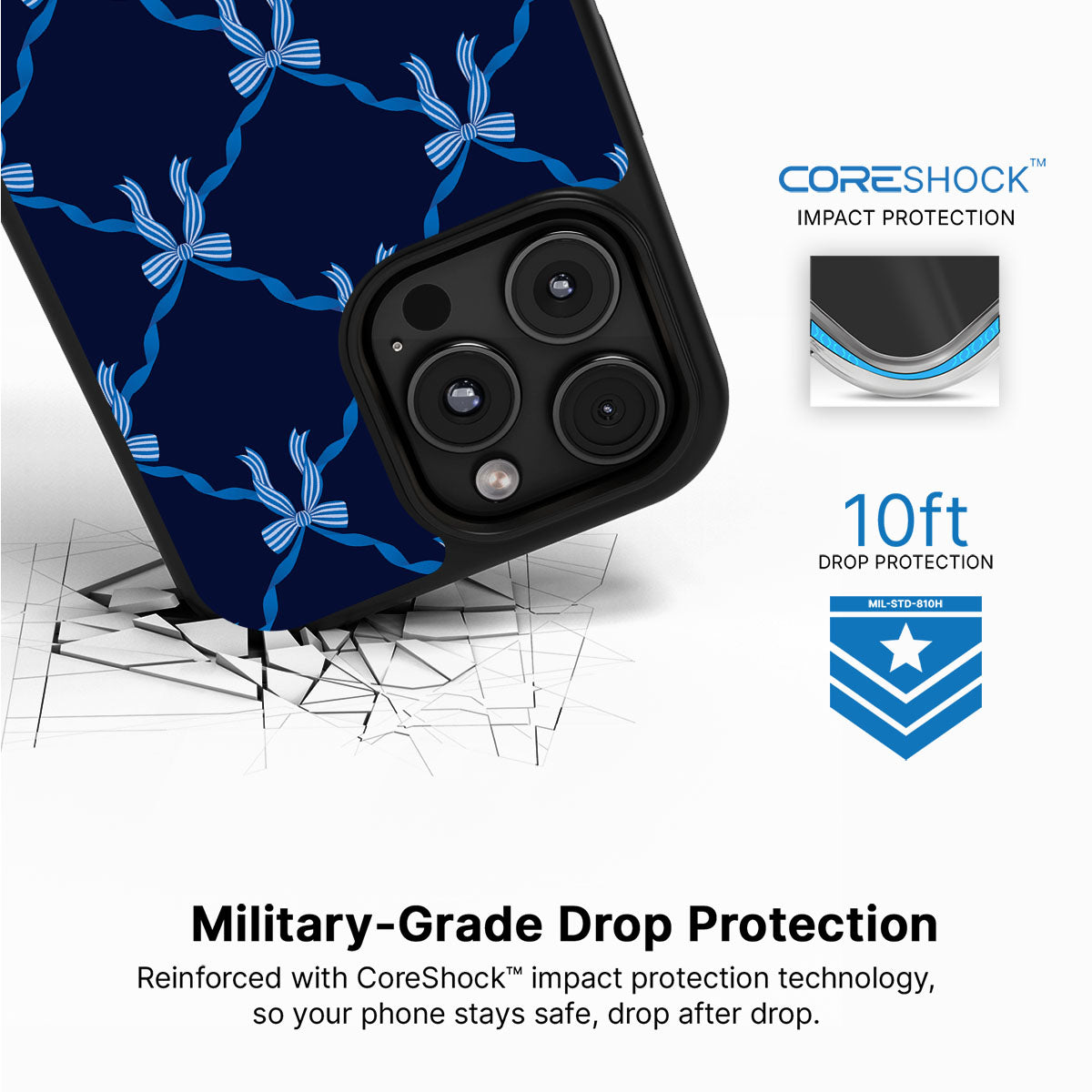 Azure Elegance - iPhone 16 Pro Max Case #case type_core (magsafe), #case type_core (non magsafe)