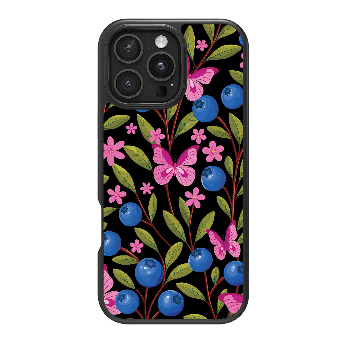 Blueberry Butterflies - iPhone 16 Pro Max Case #case type_core (magsafe), #case type_core (non magsafe)