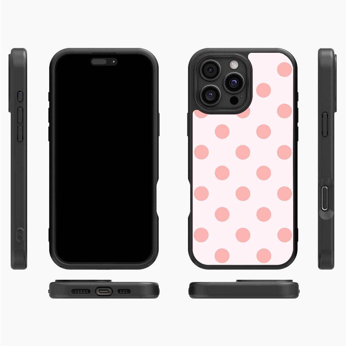 Blush Pearl iPhone 16 Pro Max case cover – multi-angle view