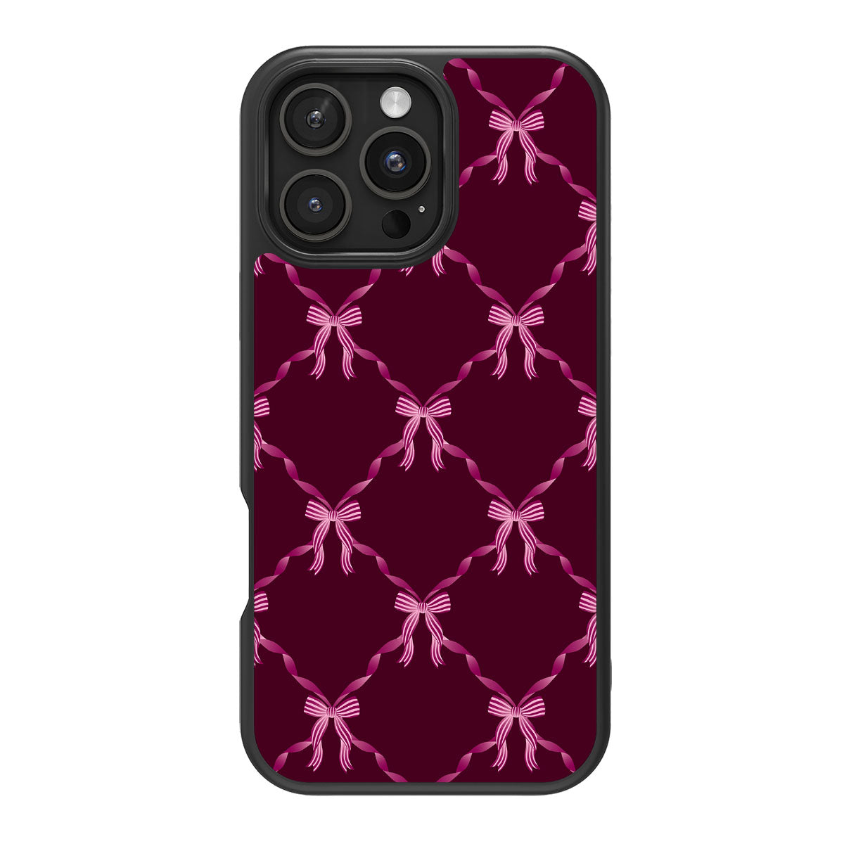 Bordeaux Bow - iPhone 16 Pro Max Case #case type_core (magsafe), #case type_core (non magsafe)