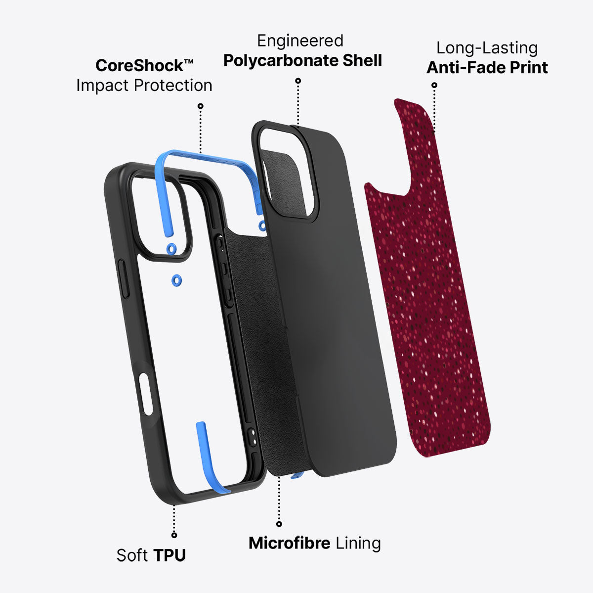 Bubbly Wine - iPhone 16 Pro Max Case #case type_core (non magsafe)