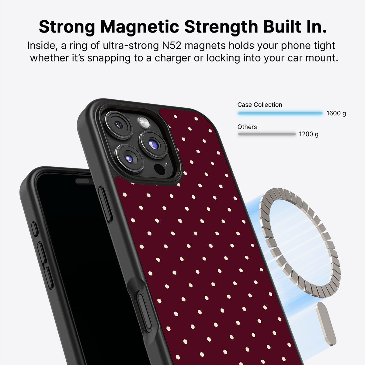 Burgundy Bloom - iPhone 16 Pro Max Case #case type_core (magsafe)