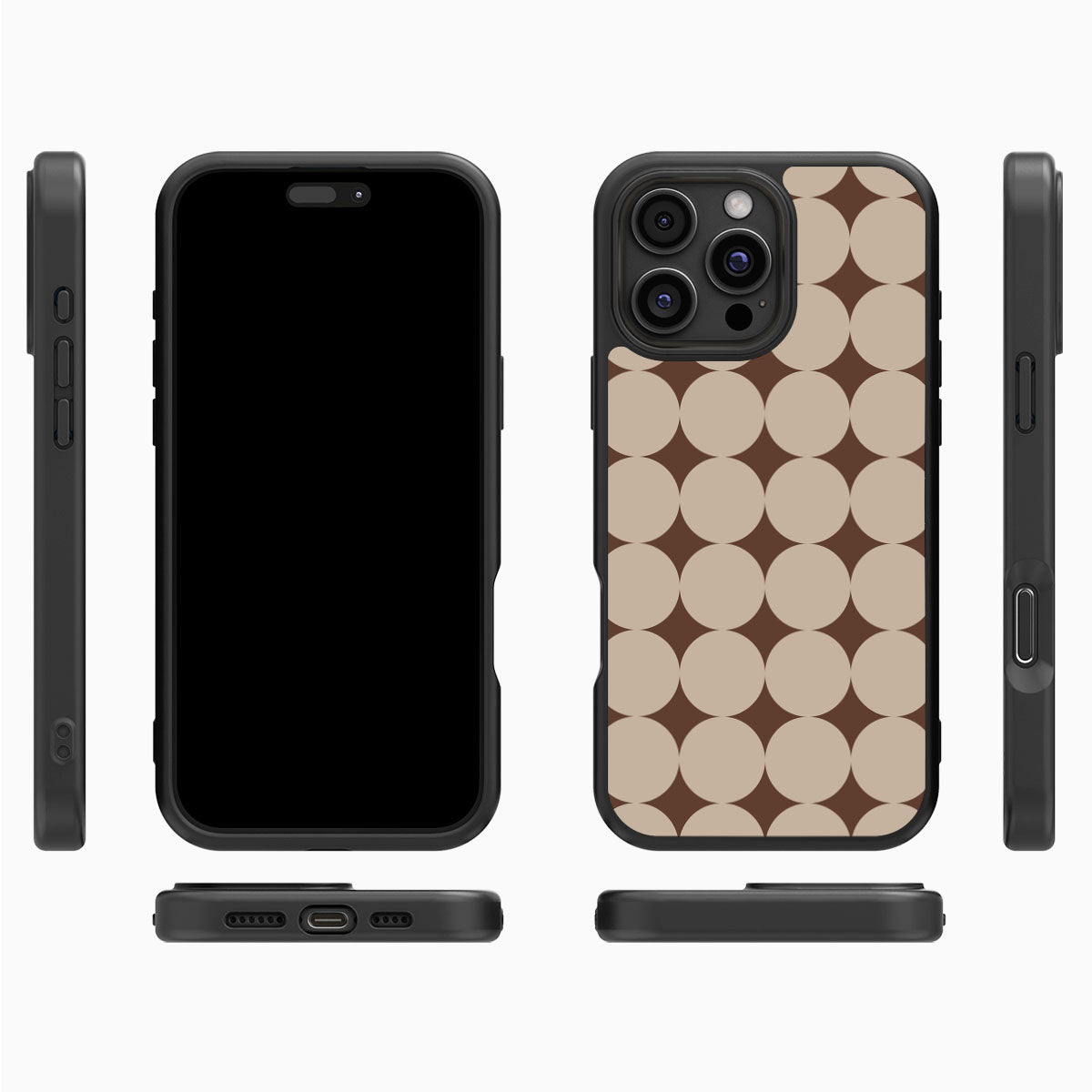Caffe Latte iPhone 16 Pro Max case cover – multi-angle view