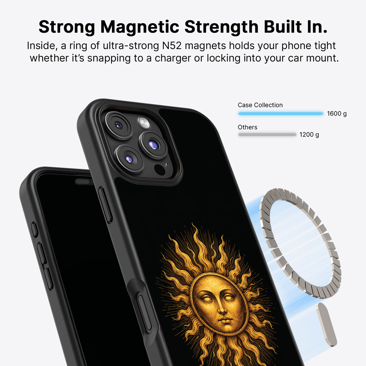 iPhone 16 Pro Max MagSafe case – Celestial Sun design