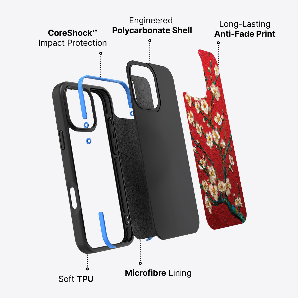 Crimson Blossom - iPhone 16 Pro Max Case #case type_core (non magsafe)