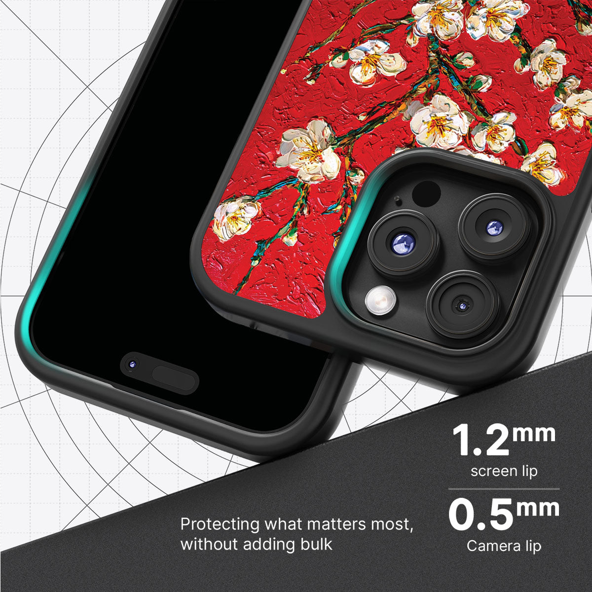 Crimson Blossom - iPhone 16 Pro Max Case #case type_core (magsafe), #case type_core (non magsafe)
