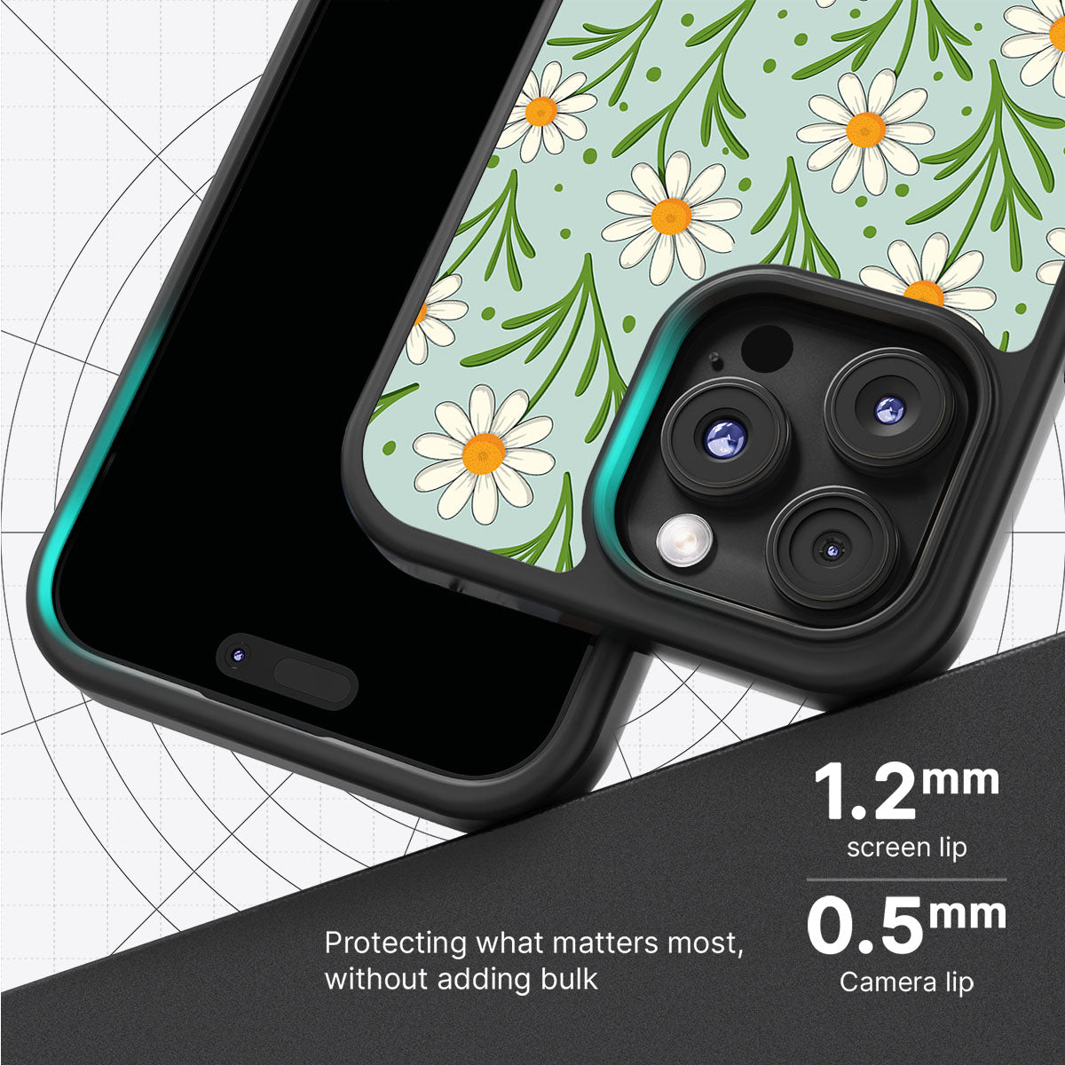 Daisy Flowers - iPhone 16 Pro Max Case #case type_core (magsafe), #case type_core (non magsafe)