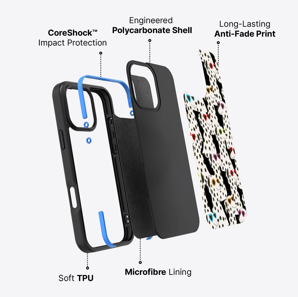 Dalmatian Dog - iPhone 16 Pro Max Case, #case type_core (non magsafe)