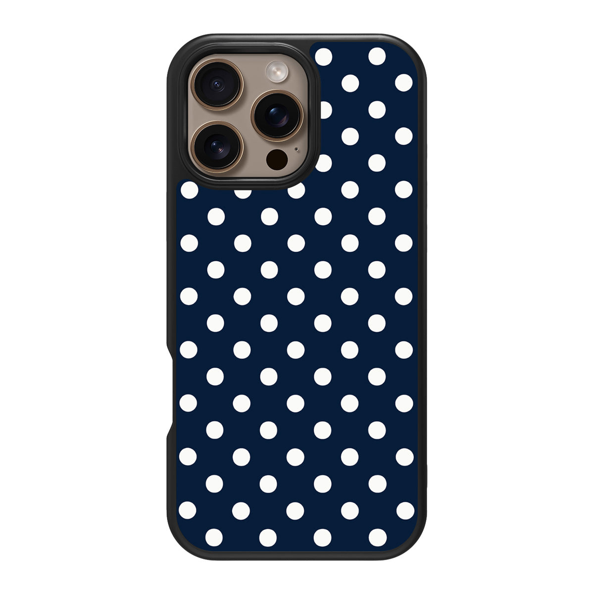Navy Polka Dot iPhone 16 Pro Max Case – Deep Sea | MagSafe