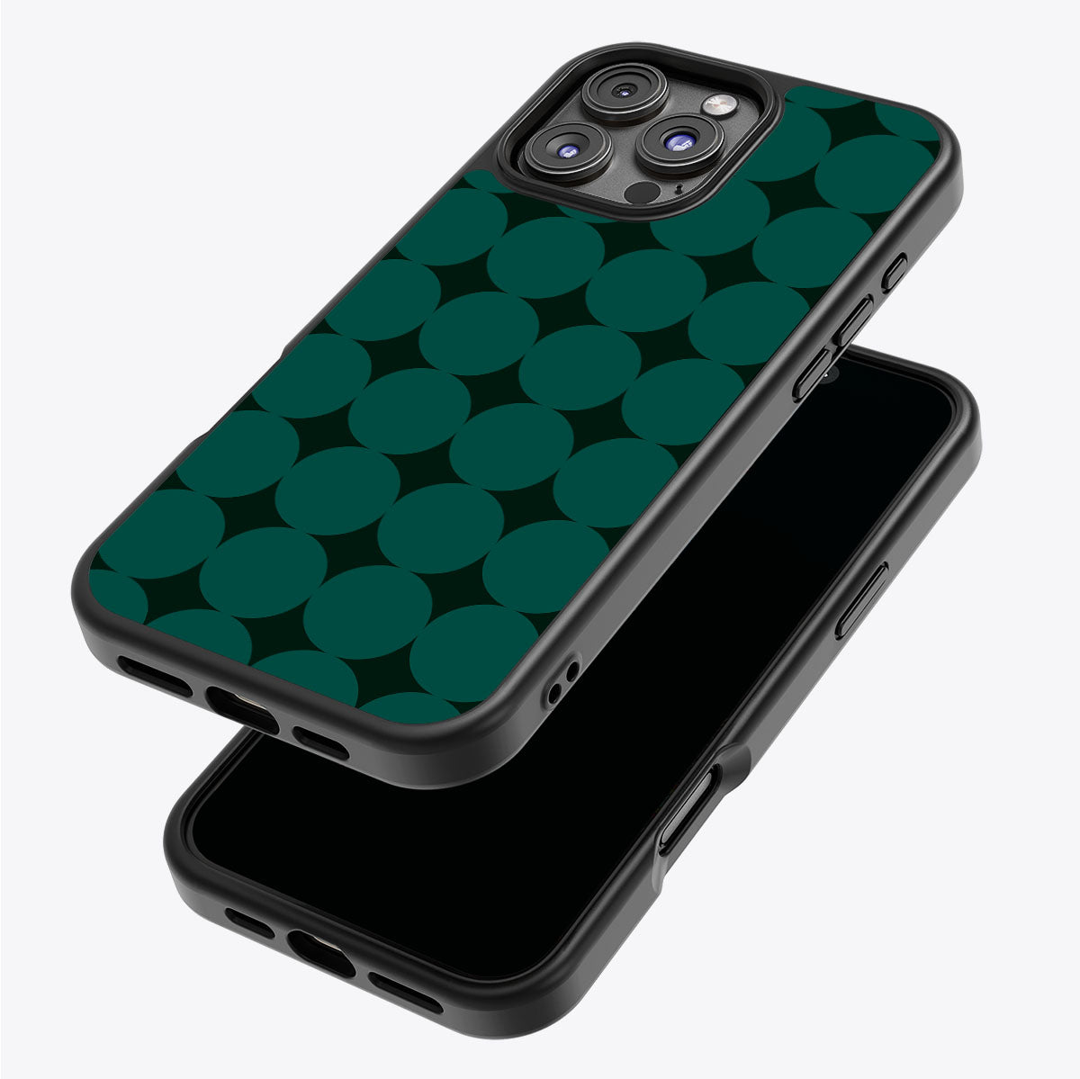 Emerald Bed iPhone 16 Pro Max case – back and side view