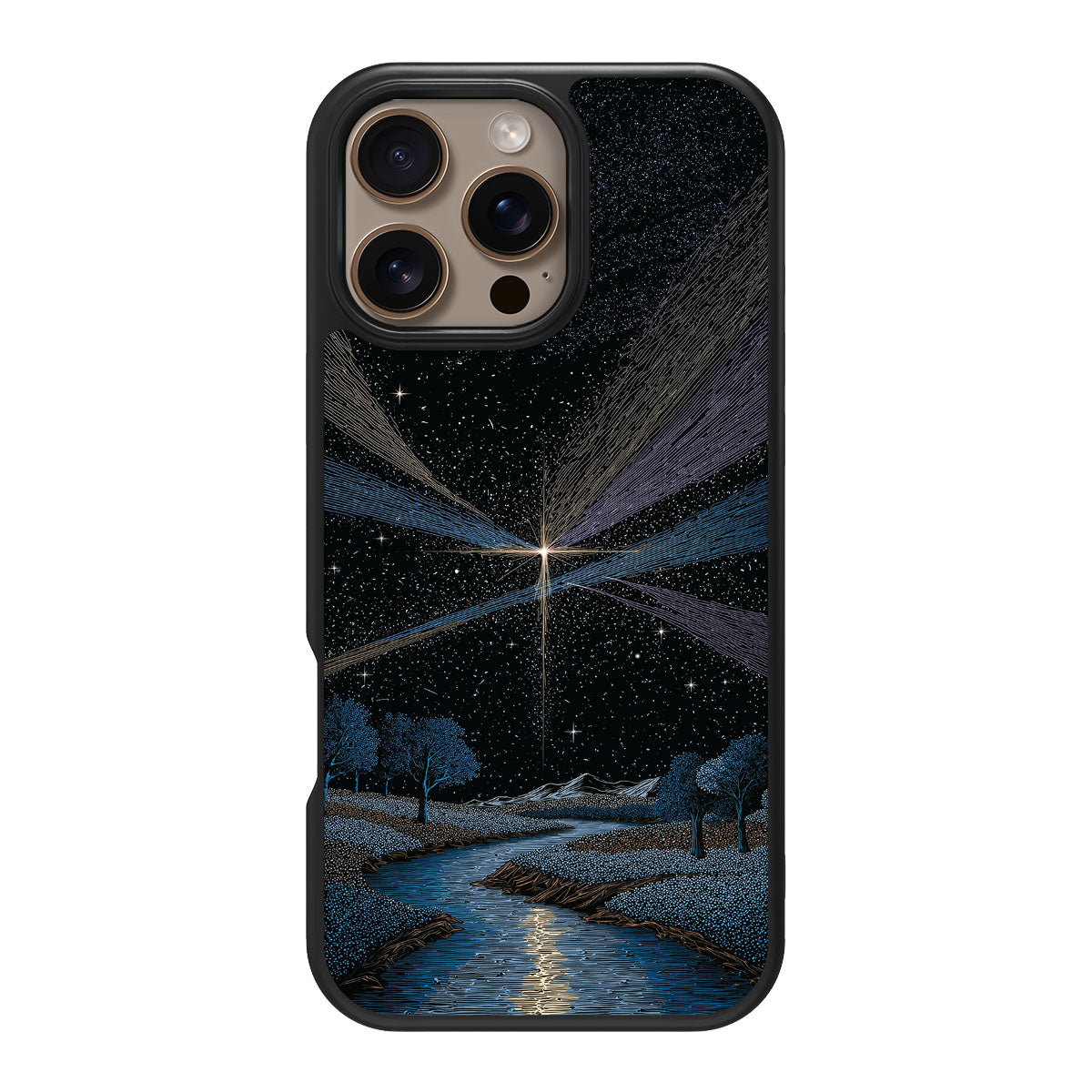 Celestial Designer iPhone 16 Pro Max Case – Falling Star | MagSafe