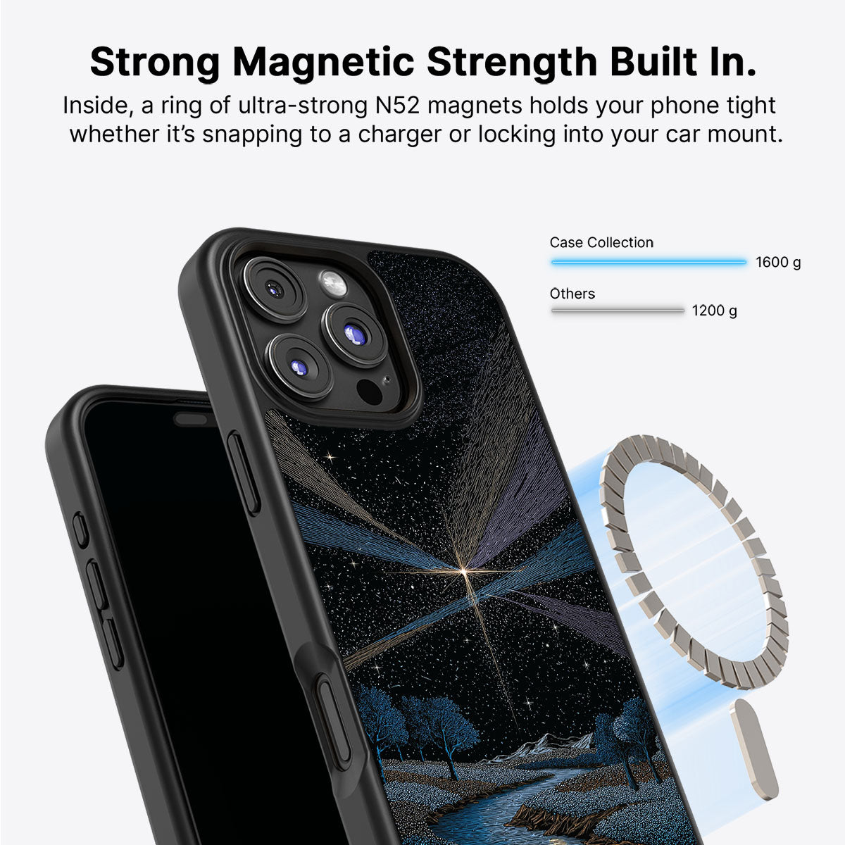 Celestial Designer iPhone 16 Pro Max Case – Falling Star | MagSafe