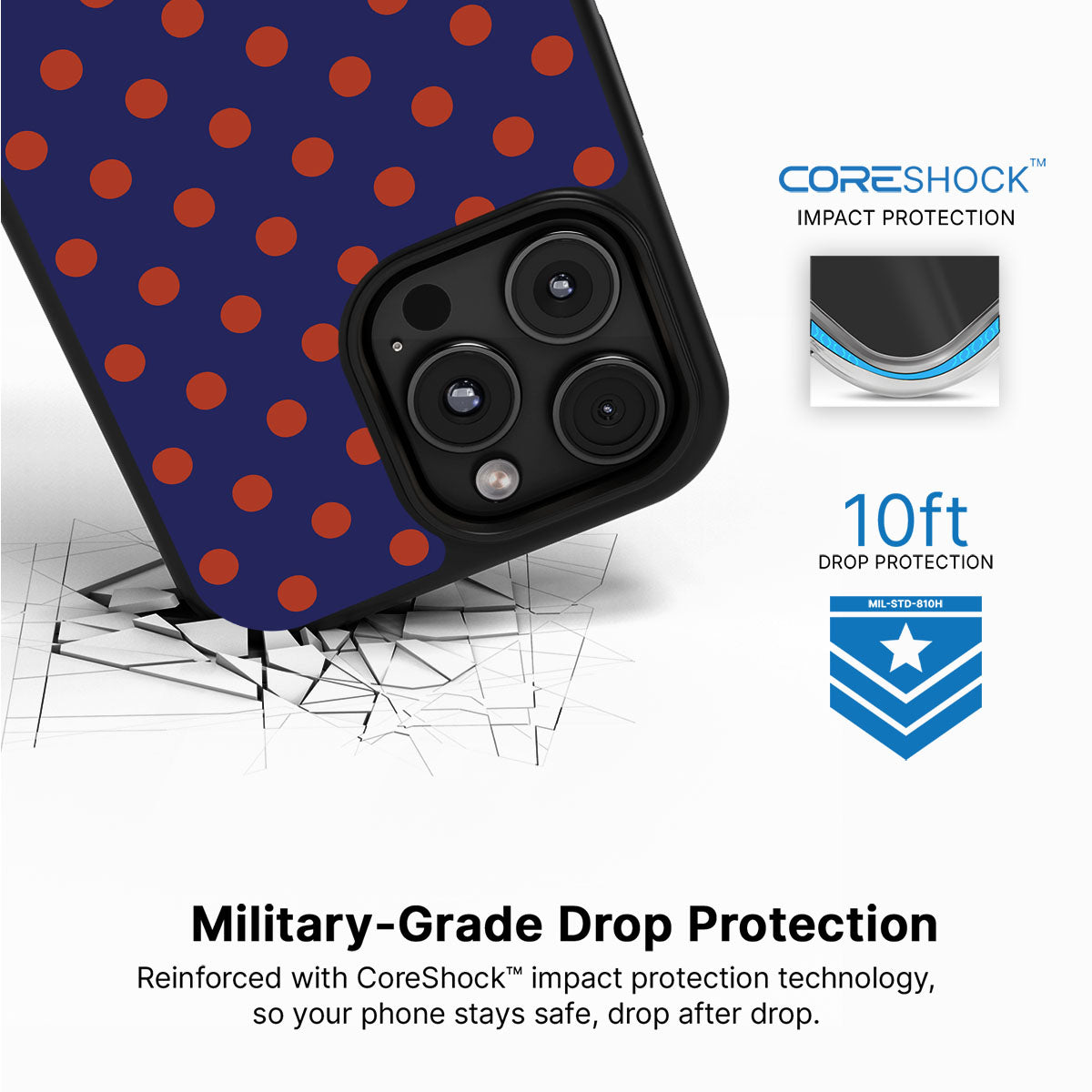 Fiery Instinct iPhone 16 Pro Max case with drop protection